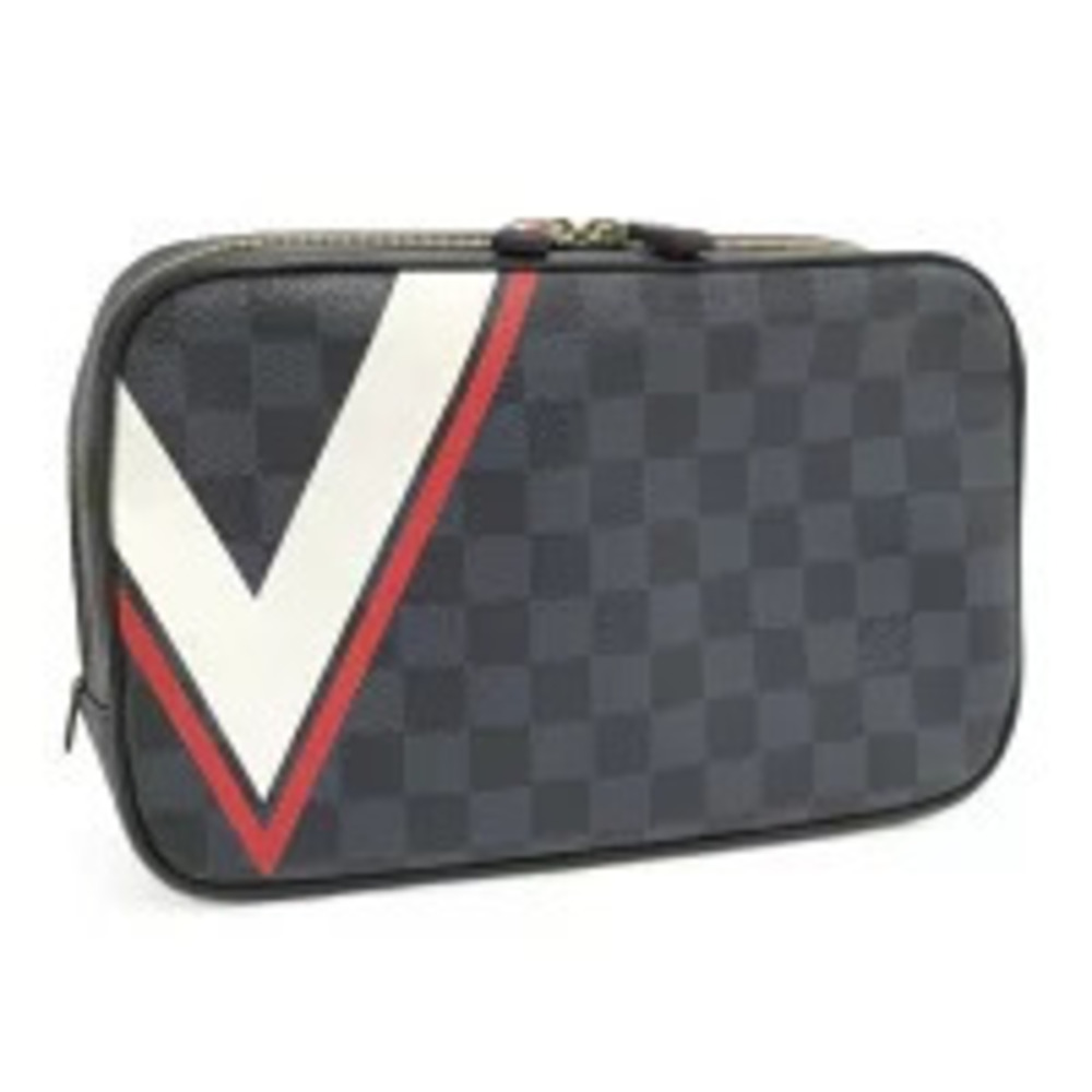 LOUIS VUITTON Trousseau Toilette Damier Cobalt Blue Clutch Bag